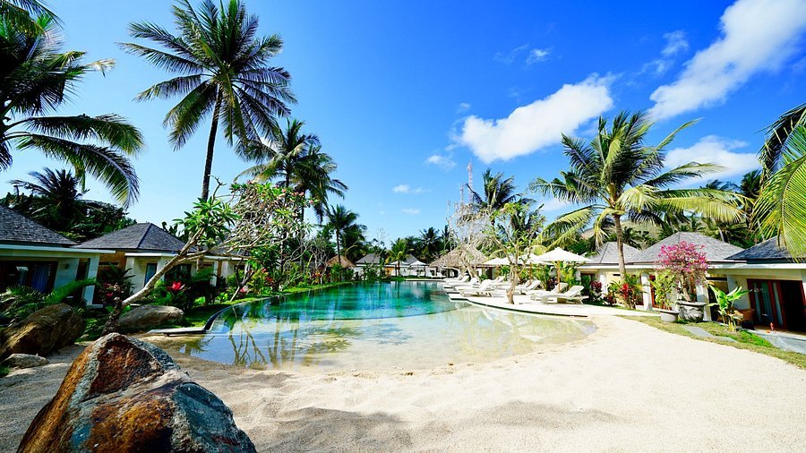 sandy beach swimming